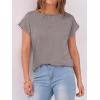 imageANRABESS Womens Tops Summer Cap Sleeve Basic Tee Shirts 2026 Trendy Loose Fit Casual Dressy Business Work Tshirts ClothesGreyish Brown