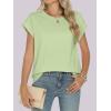 imageANRABESS Womens Tops Summer Cap Sleeve Basic Tee Shirts 2026 Trendy Loose Fit Casual Dressy Business Work Tshirts ClothesLight Green