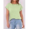 imageANRABESS Womens Tops Summer Cap Sleeve Basic Tee Shirts 2026 Trendy Loose Fit Casual Dressy Business Work Tshirts ClothesLight Green