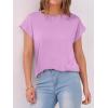 imageANRABESS Womens Tops Summer Cap Sleeve Basic Tee Shirts 2026 Trendy Loose Fit Casual Dressy Business Work Tshirts ClothesLilac