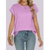 imageANRABESS Womens Tops Summer Cap Sleeve Basic Tee Shirts 2026 Trendy Loose Fit Casual Dressy Business Work Tshirts ClothesLilac