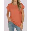 imageANRABESS Womens Tops Summer Cap Sleeve Basic Tee Shirts 2026 Trendy Loose Fit Casual Dressy Business Work Tshirts ClothesOrange