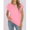 imageANRABESS Womens Tops Summer Cap Sleeve Basic Tee Shirts 2026 Trendy Loose Fit Casual Dressy Business Work Tshirts ClothesPink