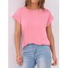 imageANRABESS Womens Tops Summer Cap Sleeve Basic Tee Shirts 2026 Trendy Loose Fit Casual Dressy Business Work Tshirts ClothesPink
