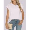imageANRABESS Womens Tops Summer Cap Sleeve Basic Tee Shirts 2026 Trendy Loose Fit Casual Dressy Business Work Tshirts ClothesWhite