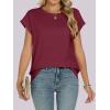 imageANRABESS Womens Tops Summer Cap Sleeve Basic Tee Shirts 2026 Trendy Loose Fit Casual Dressy Business Work Tshirts ClothesWine Red