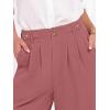 imageANRABESS Womens Wide Leg High Waisted Pants 2026 Summer Button Pleated Work Dress Pants Trousers Business Casual OutfitsDusty Rose
