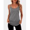 imageANRABESS Workout Tank Tops for Women Spaghetti Strap Camisole Shirts Summer 2026 Loose Fit Athletic Running Yoga Gym ClothesGrey