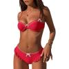 imageANRABESS Bikini Sets for Women Two Piece Cheeky Swimsuit String Sexy Ruffle High Cut Triangle Bathing Suit Cute Swimwear 2026Red