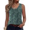 imageANRABESS Tank Top for Women 2026 Summer Casual Sleeveless Scoop Neck Pleated Dressy Shirts Cute Beach Vacation ClothesFloral Blue