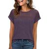 imageANRABESS Wemens Tops Summer Sweaters Shirts Short Sleeve Lace TShirts Dressy Casual Business Tee Blouses 2026 Trendy ClothesPurple