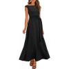 imageANRABESS Women One Off Shoulder Wedding Guest Formal Dress Sleeveless Flowy Spring Summer Cocktail Evening Maxi Dresses 2026Black