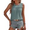imageANRABESS Women Sleeveless Tank Top 2026 Summer Casual Loose Fit Eyelet Flowy Shirts 2026 Beach Vacation ClothesGrey Green