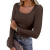 imageANRABESS Womens Long Sleeve Shirts Scoop Neck Ribbed Knit Slim Fitted Tops Casual Basic Tee 2025 Fall Fashion Outfits ClothesDark Brown