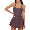 imageANRABESS Womens Mini Tennis Dresses Skort Summer Sleeveless One Piece Workout Romper Dress with Shorts Athletic 2026 OutfitPurple Brown