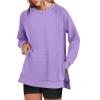 imageANRABESS Womens Oversized Sweatshirts Crewneck Long Sleeve Tunic Pullover Shirts Side Zipper Hoodies 2026 Spring ClothesPurple