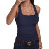 imageANRABESS Womens Square Neck Tank Top Sleeveless Double Lined Racerback Workout Athletic Summer Basic Tops 2026 Trendy ShirtsNavy Blue