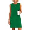 imageANRABESS Womens Summer Casual Mini Dresses 2026 Sleeveless Crewneck Split WrinkleFree Beach Travel Vacation Short SundressGreen