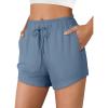 imageANRABESS Womens Sweat Shorts 2026 Summer Workout Running Casual Soft High Waist Drawstring Lounge Shorts with PocketsGrey Blue