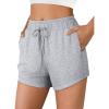 imageANRABESS Womens Sweat Shorts 2026 Summer Workout Running Casual Soft High Waist Drawstring Lounge Shorts with PocketsLight Grey