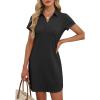 imageANRABESS Womens T Shirt Dresses Summer 2026 Casual Short Sleeve V Neck Mini Shift Dress Spring Trendy Beach Vacation ClothesBlack