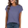 imageANRABESS Womens Tops Summer Cap Sleeve Basic Tee Shirts 2026 Trendy Loose Fit Casual Dressy Business Work Tshirts ClothesBlue Purple