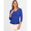 imageANRABESS 34 Sleeve Shirts for Women V Neck Ribbed Knit Slim Fitted Tops Basic Tshirt 2026 Summer Casual Tees Trendy OutfitsRoyal Blue