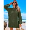 imageANRABESS Women Swimsuit Crochet Swim Cover Up 2026 Summer Bathing Suit Swimwear Mesh Knit Beach Dress Vacation OutfitsArmy Green