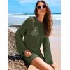 imageANRABESS Women Swimsuit Crochet Swim Cover Up 2026 Summer Bathing Suit Swimwear Mesh Knit Beach Dress Vacation OutfitsArmy Green