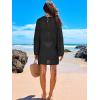 imageANRABESS Women Swimsuit Crochet Swim Cover Up 2026 Summer Bathing Suit Swimwear Mesh Knit Beach Dress Vacation OutfitsBlack