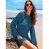 imageANRABESS Women Swimsuit Crochet Swim Cover Up 2026 Summer Bathing Suit Swimwear Mesh Knit Beach Dress Vacation OutfitsCyan