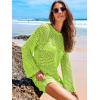 imageANRABESS Women Swimsuit Crochet Swim Cover Up 2026 Summer Bathing Suit Swimwear Mesh Knit Beach Dress Vacation OutfitsGreen