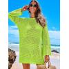 imageANRABESS Women Swimsuit Crochet Swim Cover Up 2026 Summer Bathing Suit Swimwear Mesh Knit Beach Dress Vacation OutfitsGreen