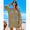 imageANRABESS Women Swimsuit Crochet Swim Cover Up 2026 Summer Bathing Suit Swimwear Mesh Knit Beach Dress Vacation OutfitsKhaki