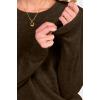imageANRABESS Womens 100 Wool Sweaters Crewneck Long Sleeve Work Business Casual Basic Sweater Tops 2026 Fall OutfitsBrown
