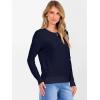 imageANRABESS Womens 100 Wool Sweaters Crewneck Long Sleeve Work Business Casual Basic Sweater Tops 2026 Fall OutfitsNavy Blue