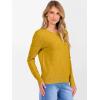imageANRABESS Womens 100 Wool Sweaters Crewneck Long Sleeve Work Business Casual Basic Sweater Tops 2026 Fall OutfitsYellow