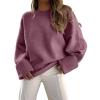 imageANRABESS Womens Oversized Sweaters 2025 Long Sleeve Fuzzy Knit Casual Chunky Pullover Sweater Fall Outfits ClothesFuchsia Mauve Pink