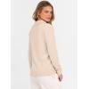 imageANRABESS Womens Polo V Neck Long Sleeve Sweaters Lightweight Dressy Casual Business Basic Knit Pullover Top 2026 Fall OutfitsAlmond