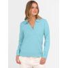 imageANRABESS Womens Polo V Neck Long Sleeve Sweaters Lightweight Dressy Casual Business Basic Knit Pullover Top 2026 Fall OutfitsLight Blue