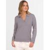 imageANRABESS Womens Polo V Neck Long Sleeve Sweaters Lightweight Dressy Casual Business Basic Knit Pullover Top 2026 Fall OutfitsNutmeg