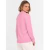 imageANRABESS Womens Polo V Neck Long Sleeve Sweaters Lightweight Dressy Casual Business Basic Knit Pullover Top 2026 Fall OutfitsPink