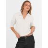 imageANRABESS Womens Polo V Neck Long Sleeve Sweaters Lightweight Dressy Casual Business Basic Knit Pullover Top 2026 Fall OutfitsWhite