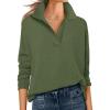 imageANRABESS Womens Polo V Neck Long Sleeve Sweaters Lightweight Dressy Casual Business Basic Knit Pullover Top 2026 Fall OutfitsArmy Green