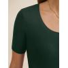 imageANRABESS Womens Short Sleeve Sweaters Summer Scoop Neck Casual Basic Shirts Knit Pullover Work Tops 2026 Spring OutfitsDrak Green