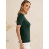 imageANRABESS Womens Short Sleeve Sweaters Summer Scoop Neck Casual Basic Shirts Knit Pullover Work Tops 2026 Spring OutfitsDrak Green