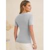 imageANRABESS Womens Short Sleeve Sweaters Summer Scoop Neck Casual Basic Shirts Knit Pullover Work Tops 2026 Spring OutfitsLight Grey