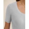 imageANRABESS Womens Short Sleeve Sweaters Summer Scoop Neck Casual Basic Shirts Knit Pullover Work Tops 2026 Spring OutfitsLight Grey