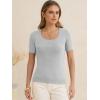 imageANRABESS Womens Short Sleeve Sweaters Summer Scoop Neck Casual Basic Shirts Knit Pullover Work Tops 2026 Spring OutfitsLight Grey