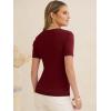 imageANRABESS Womens Short Sleeve Sweaters Summer Scoop Neck Casual Basic Shirts Knit Pullover Work Tops 2026 Spring OutfitsWine Red